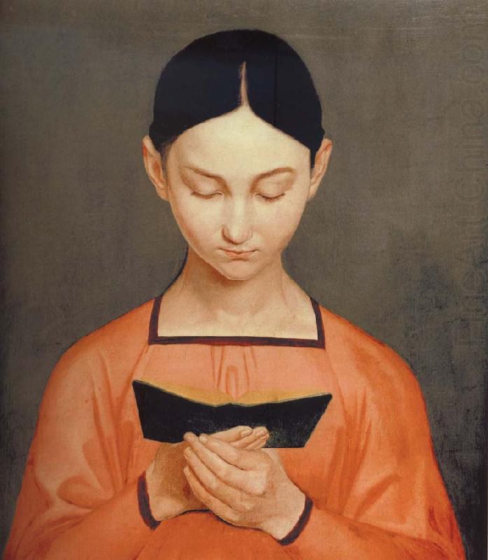 Gustav Adolph Henning Girl Reading china oil painting image